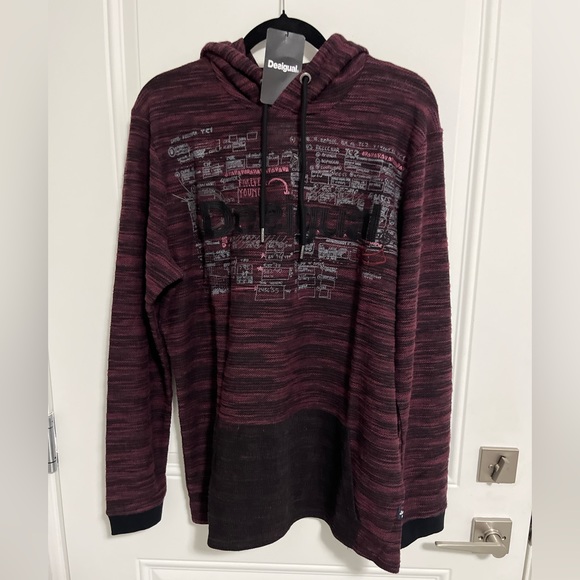 NWT - Desigual Men’s Hooded Sweater - Size XL - Picture 1 of 10